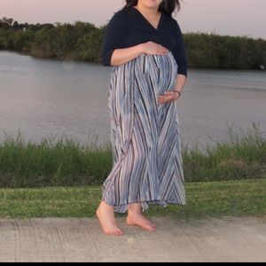 Navy blue flowing dress